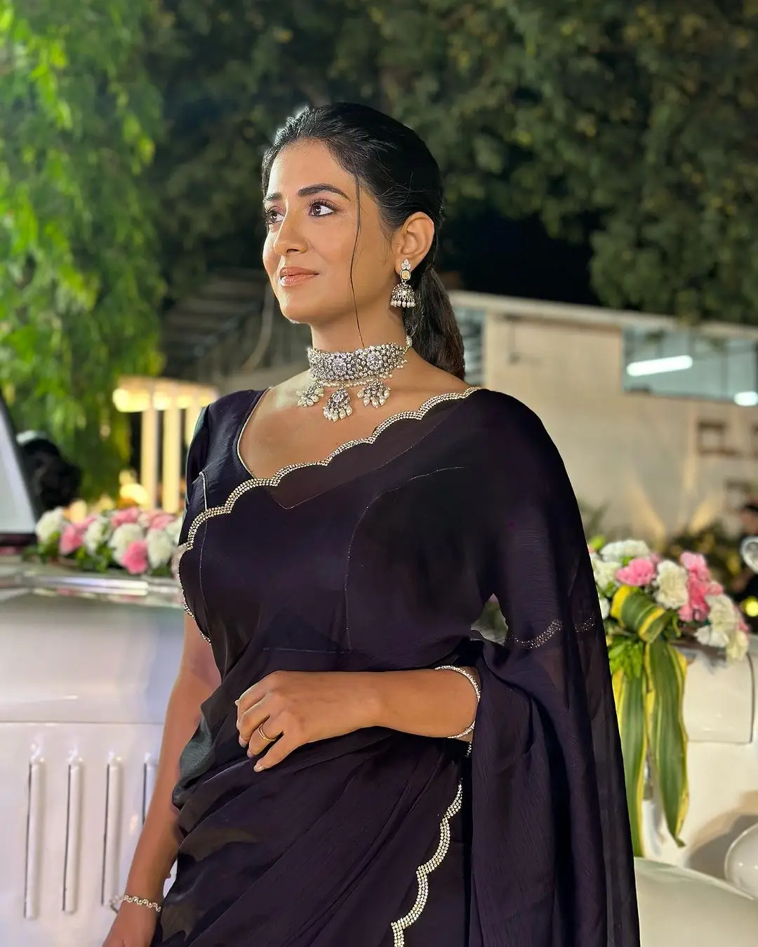 Rashi Singh in South Indian Traditional Black Saree